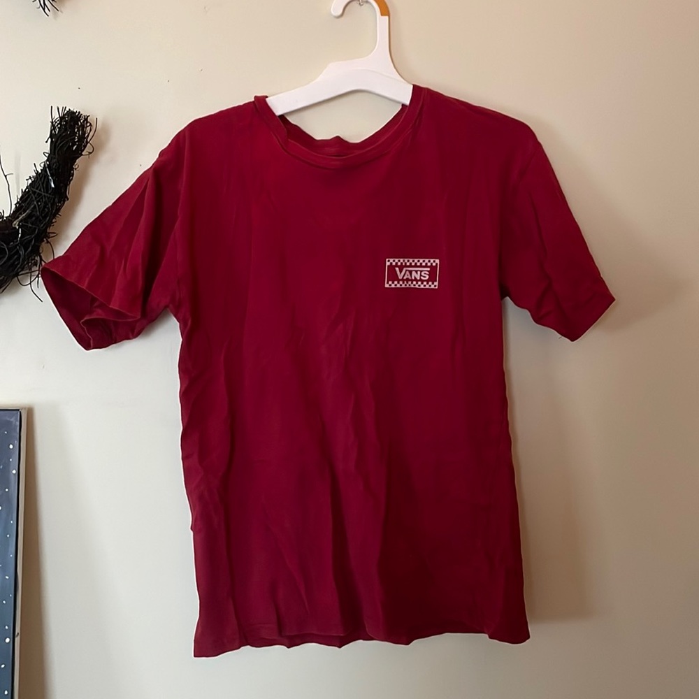 Red vans shirt. I did wear this a lot. Is for both men and women
